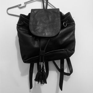 Lucky Brand Nyla Black Leather Backpack